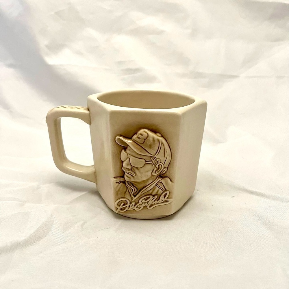 Vintage Dale Earnhardt NASCAR 3D Ceramic Mug, Collectible Racing EUC